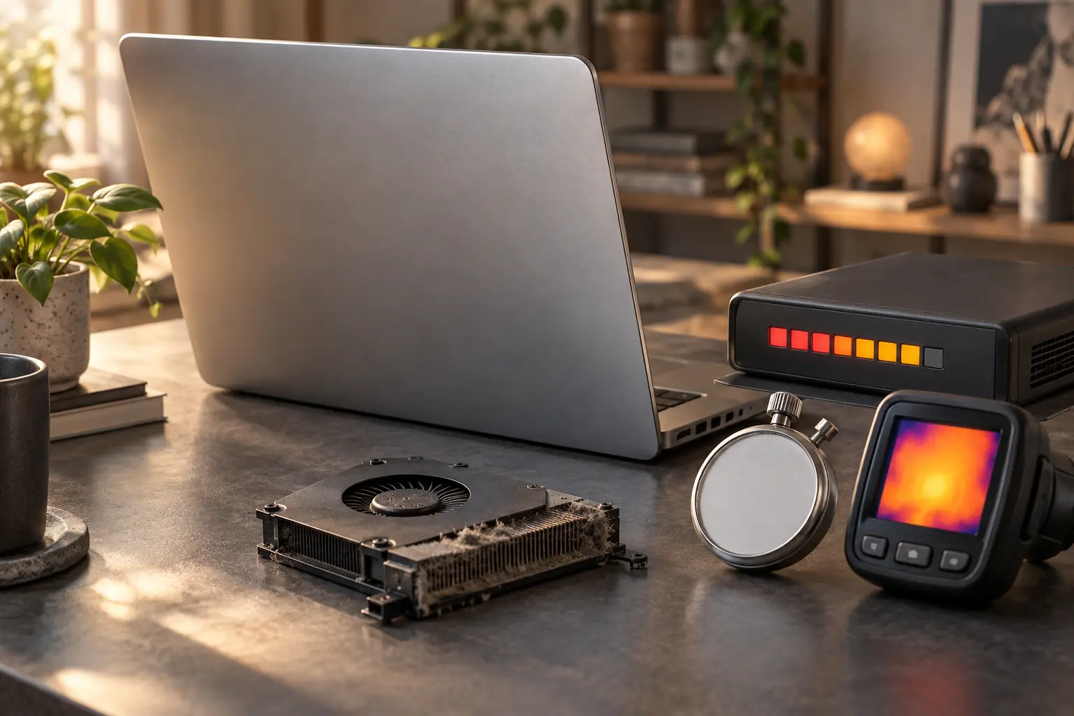 Diagnostic scene illustrating why is my MacBook slow guidance